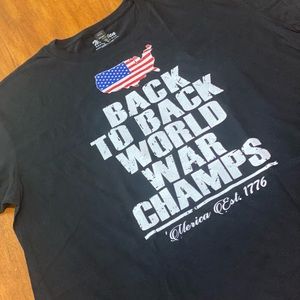 Merica Supply Co Back to Back World War Champs Shirt XL Mens American Flag Tee